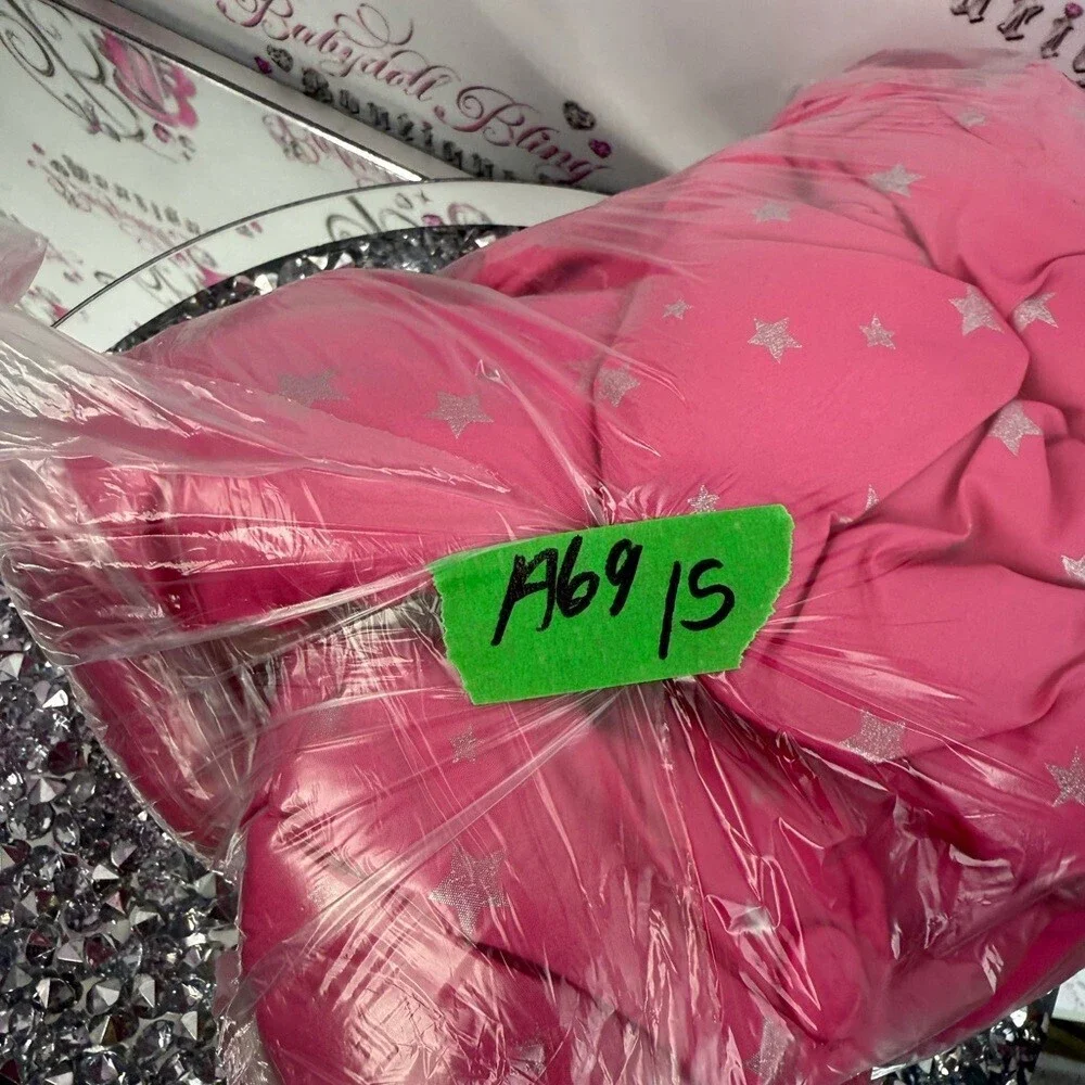 Carter's snowsuit one piece shiny stars silver Pink and Gray Snowsuit